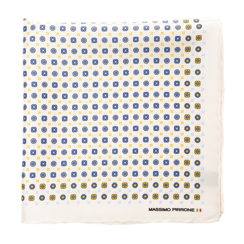 Silk Pocket Square hand  stitched edges