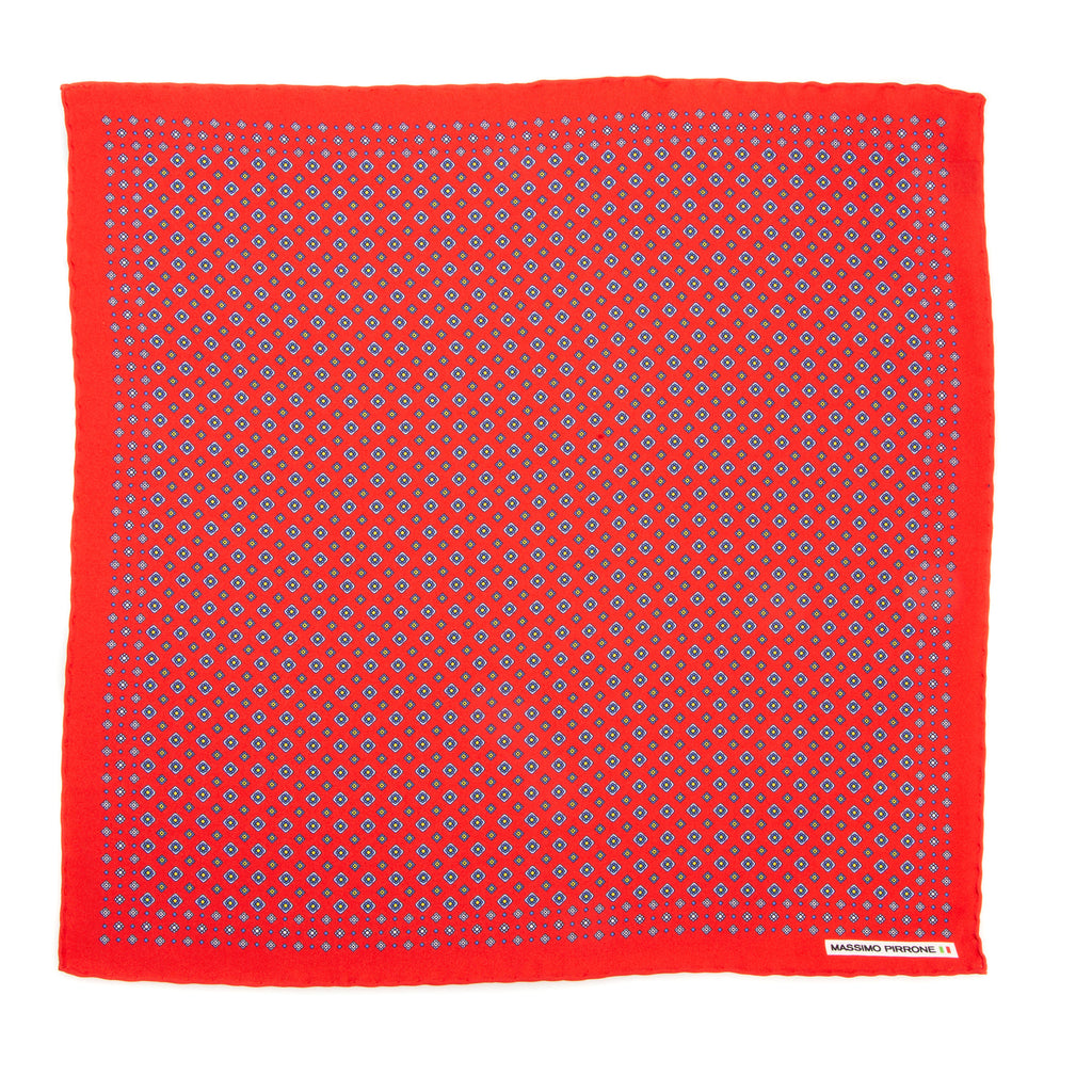 Silk Pocket Square hand  stitched edges