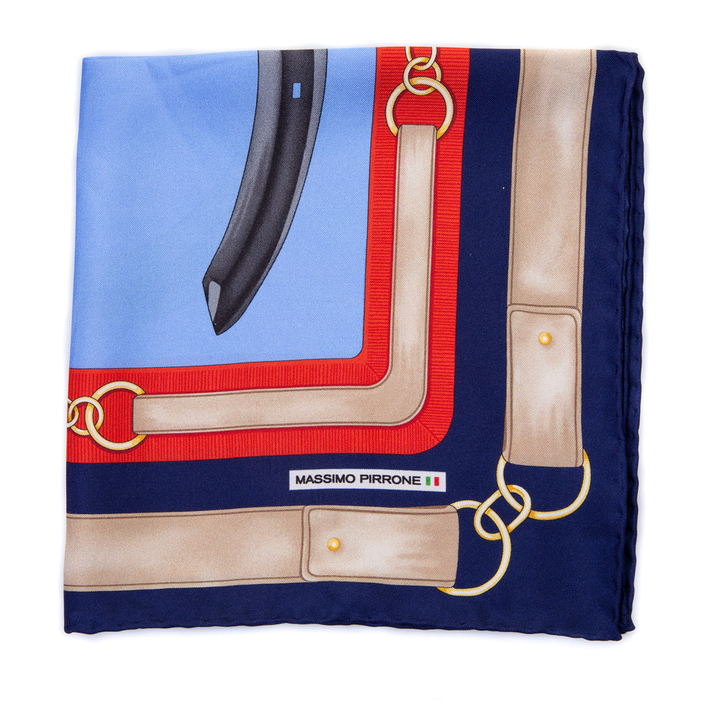 Silk Pocket Square hand  stitched edges