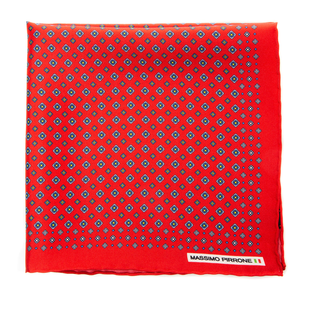 Silk Pocket Square hand  stitched edges