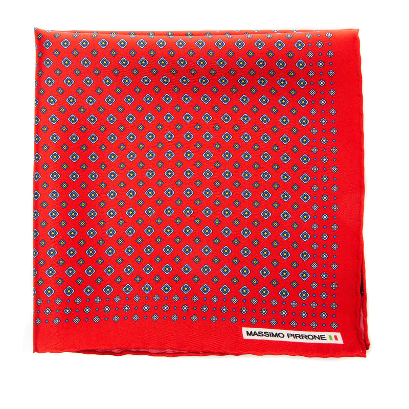 Silk Pocket Square hand  stitched edges