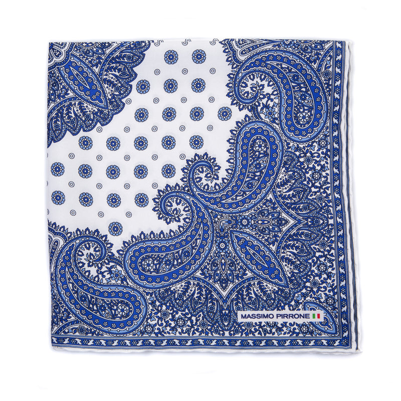 Silk Pocket Square hand  stitched edges