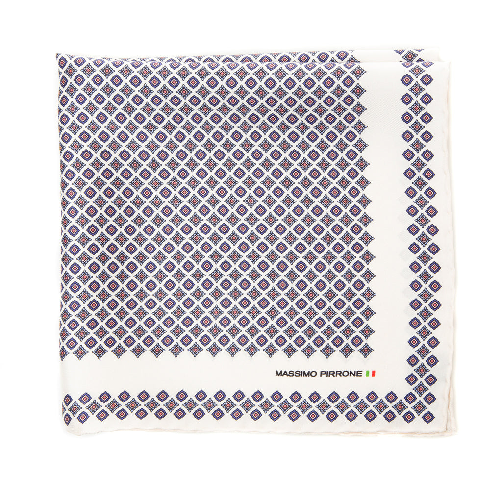 Silk Pocket Square hand  stitched edges