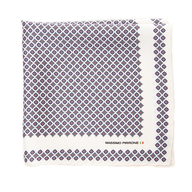 Silk Pocket Square hand  stitched edges