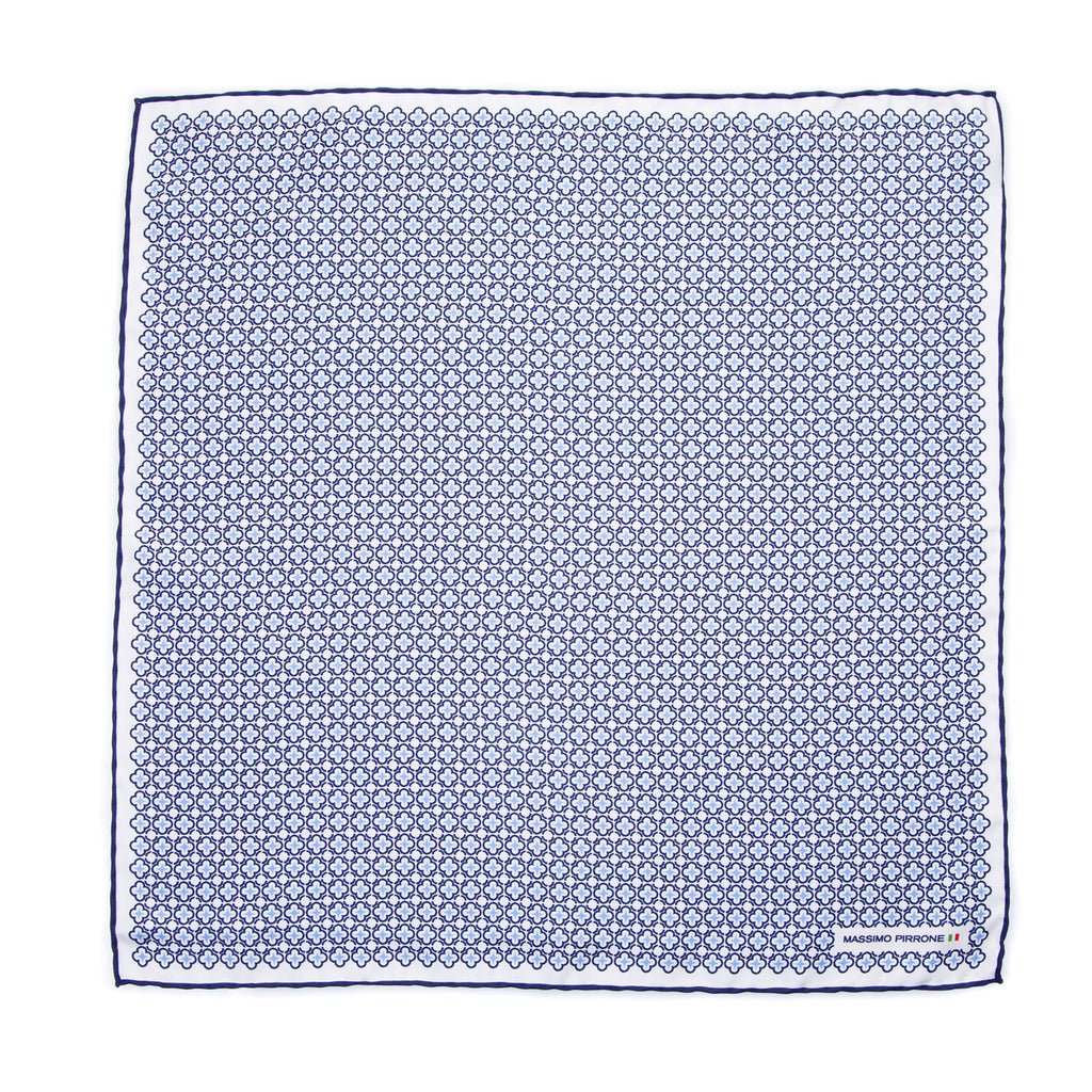 Silk Pocket Square hand  stitched edges