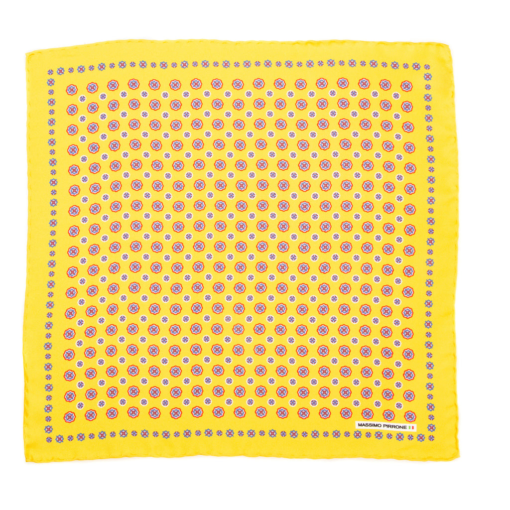 Silk Pocket Square hand  stitched edges