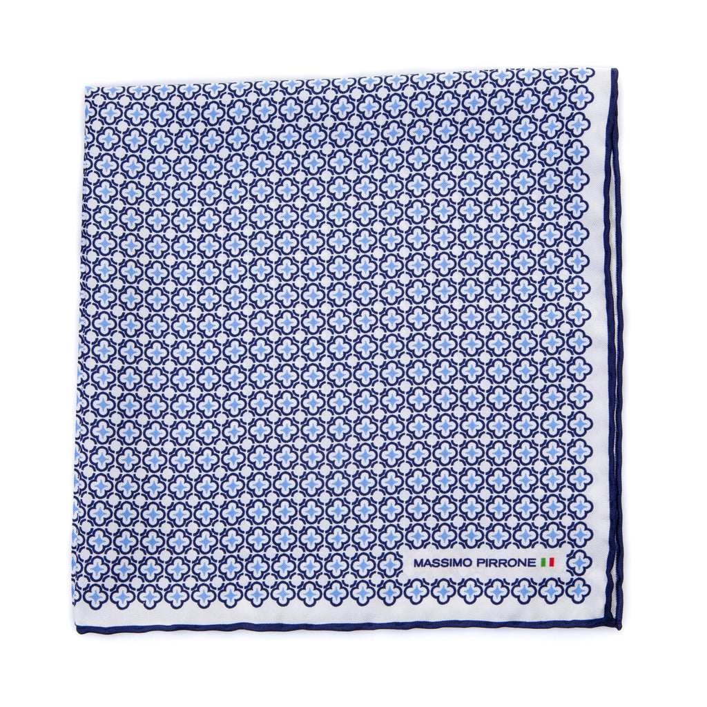 Silk Pocket Square hand  stitched edges
