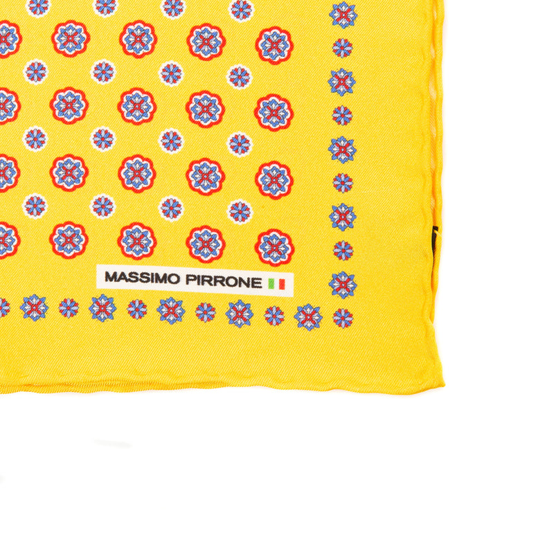 Silk Pocket Square hand  stitched edges