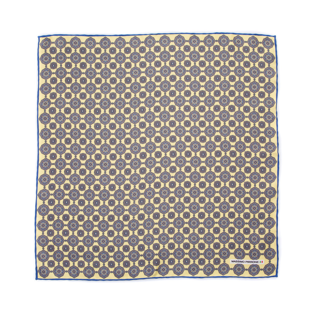 Silk Pocket Square hand  stitched edges