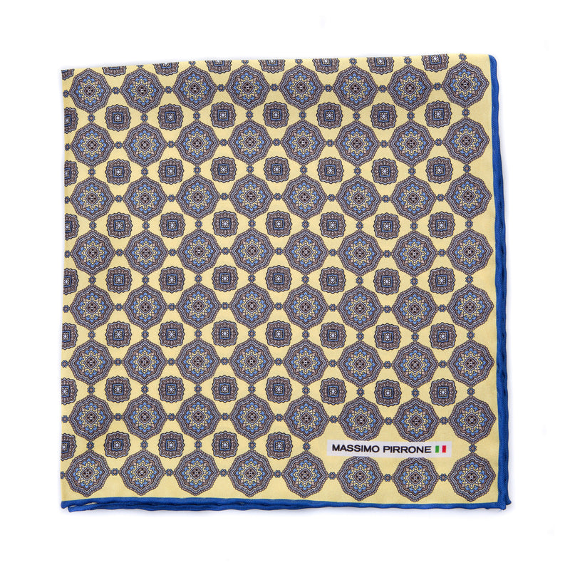 Silk Pocket Square hand  stitched edges