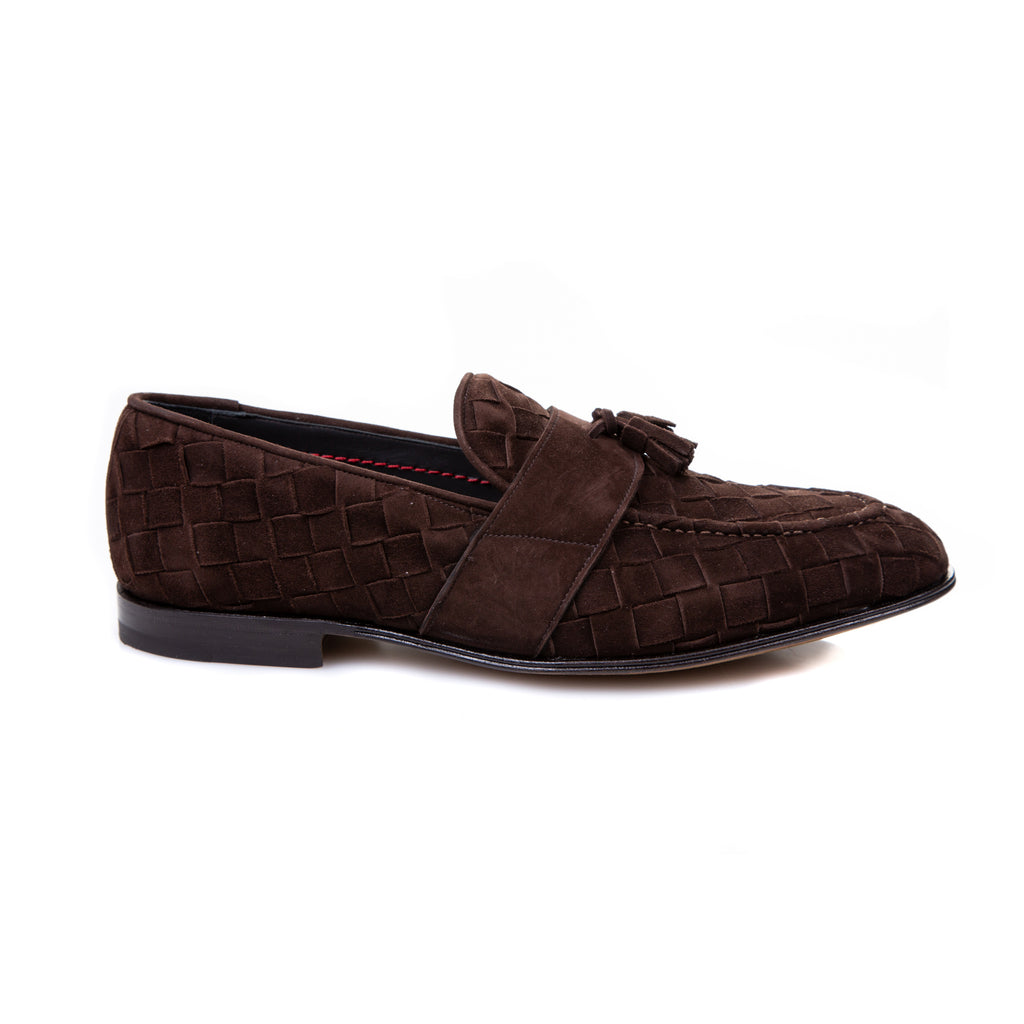 MOCCASINO INTRECCIO CAMOSCIO  - HANDMADE IN ITALY