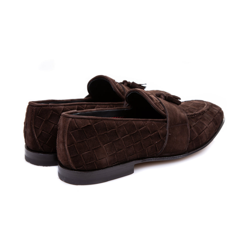 MOCCASINO INTRECCIO CAMOSCIO  - HANDMADE IN ITALY