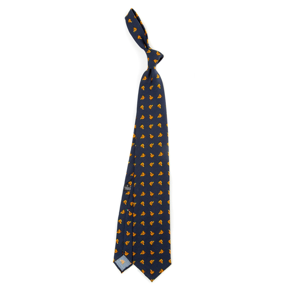 5 FOLD TIE UNLINED  - PURE SILK