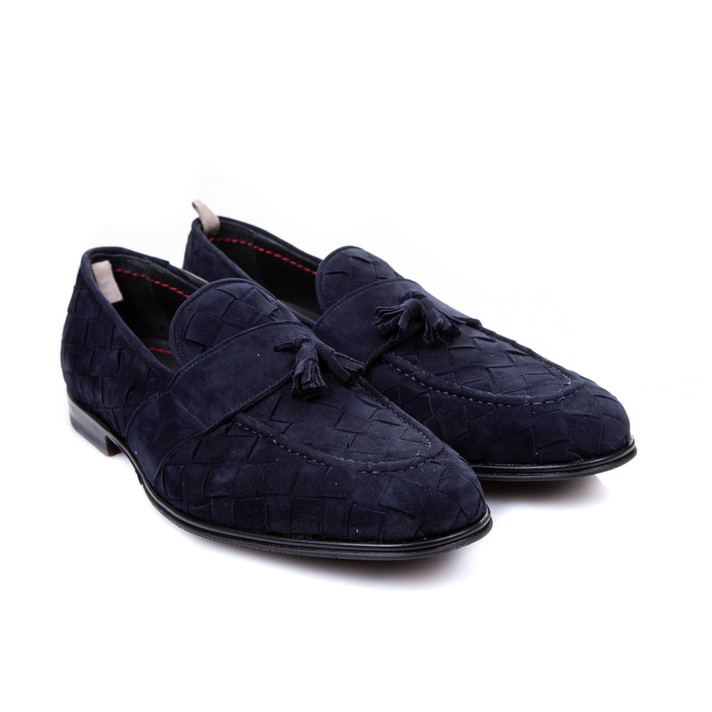MOCCASINO INTRECCIO CAMOSCIO  - HANDMADE IN ITALY