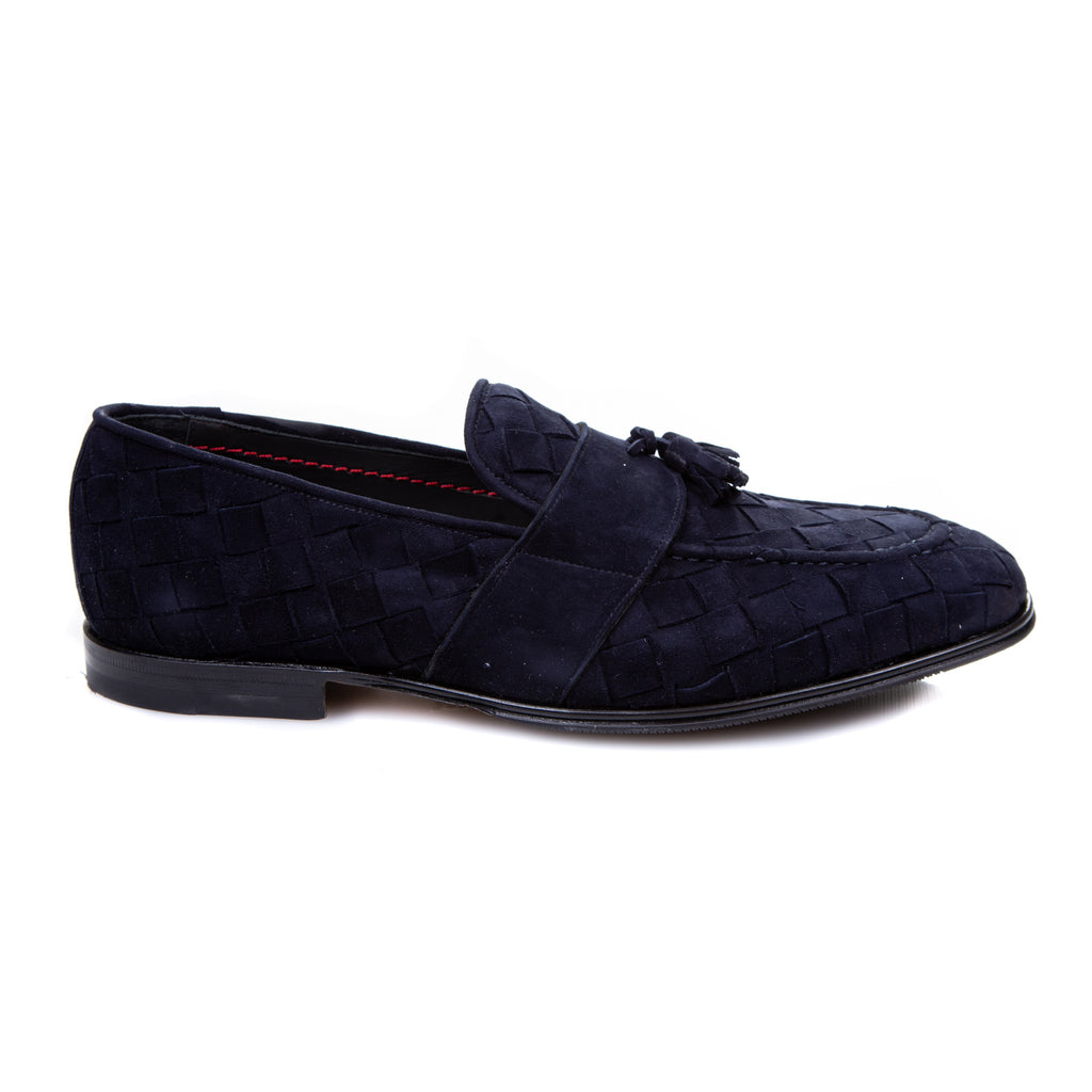 MOCCASINO INTRECCIO CAMOSCIO  - HANDMADE IN ITALY