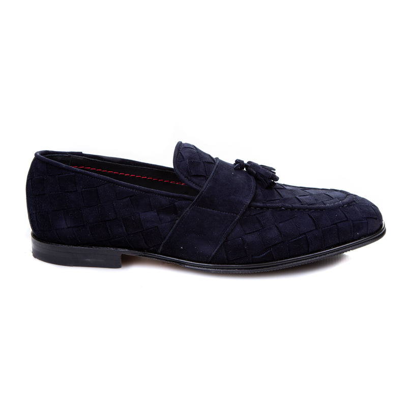 MOCCASINO INTRECCIO CAMOSCIO  - HANDMADE IN ITALY