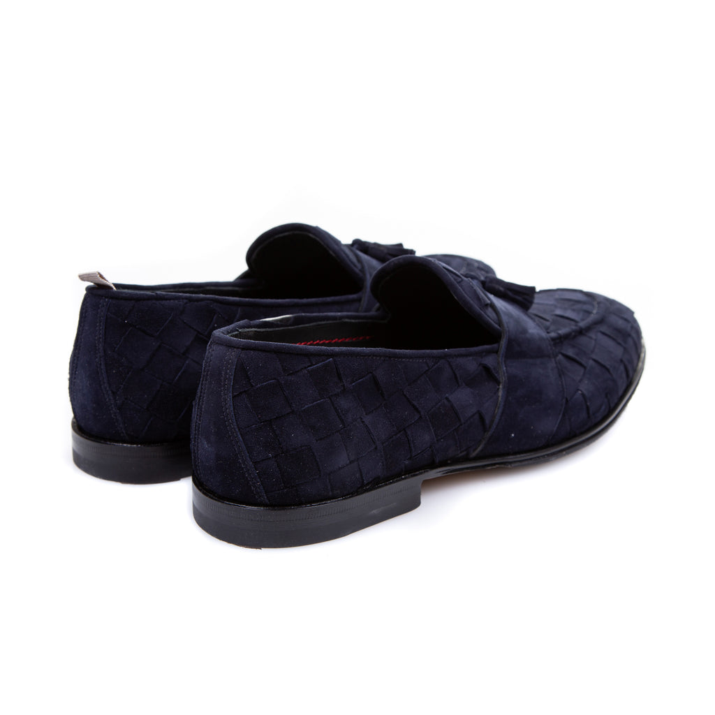 MOCCASINO INTRECCIO CAMOSCIO  - HANDMADE IN ITALY