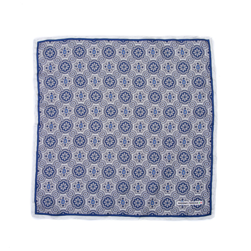 Silk Pocket Square  hand  stitched edges
