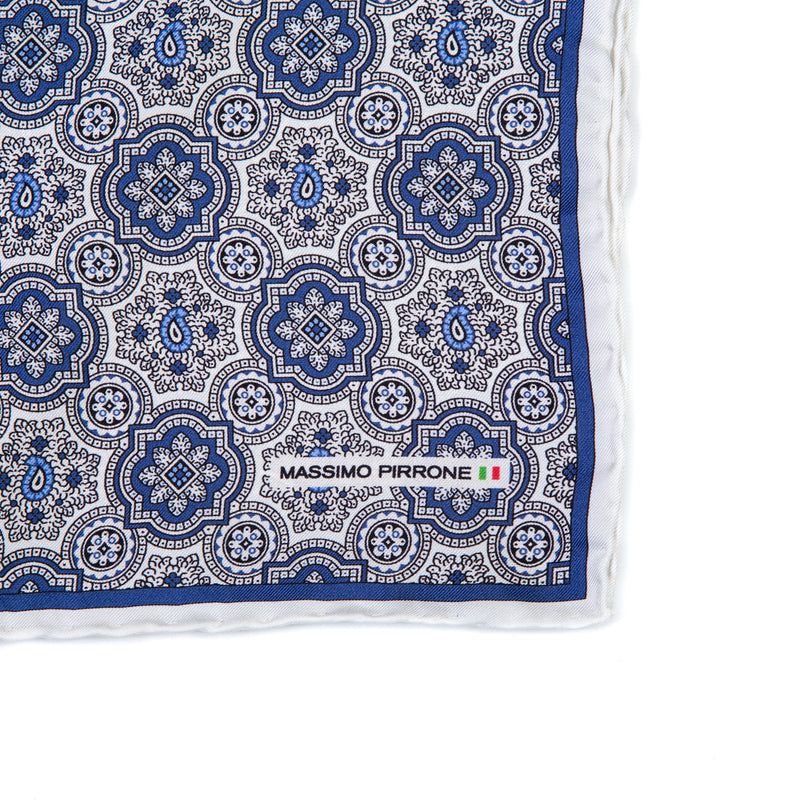 Silk Pocket Square  hand  stitched edges