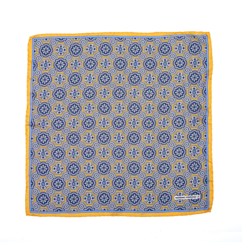 Silk Pocket Square  hand  stitched edges