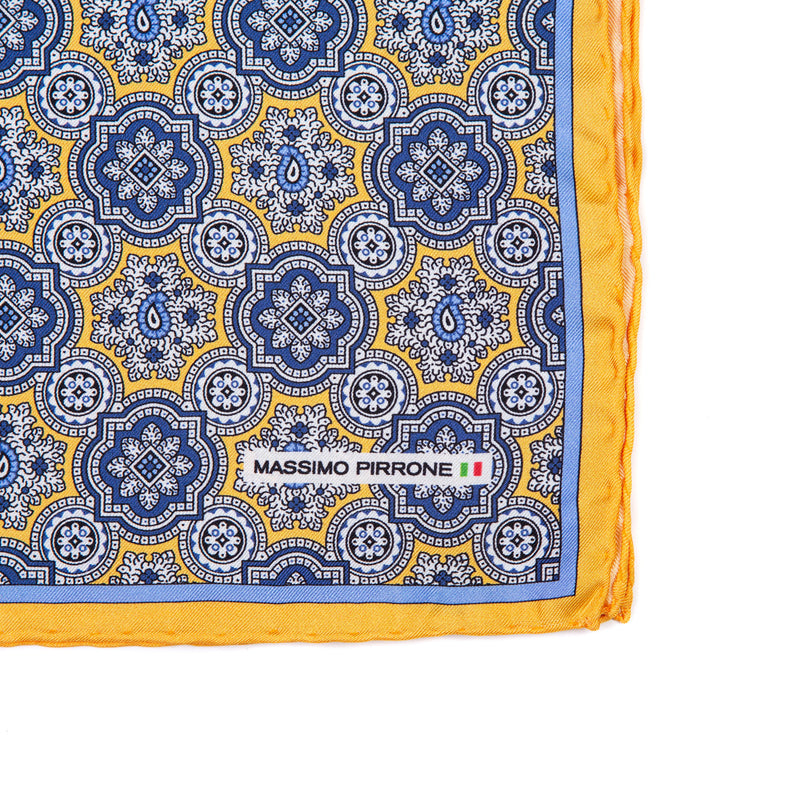 Silk Pocket Square  hand  stitched edges