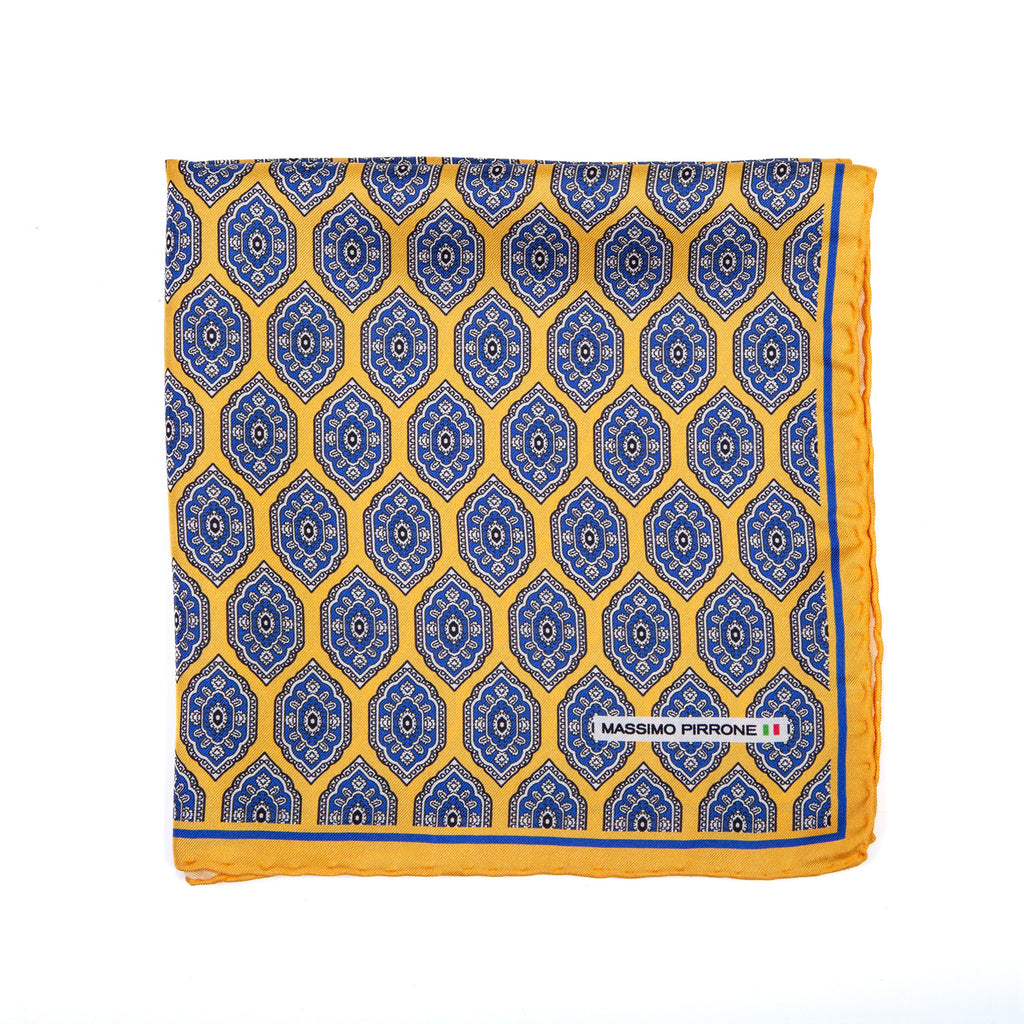Silk Pocket Square  hand  stitched edges