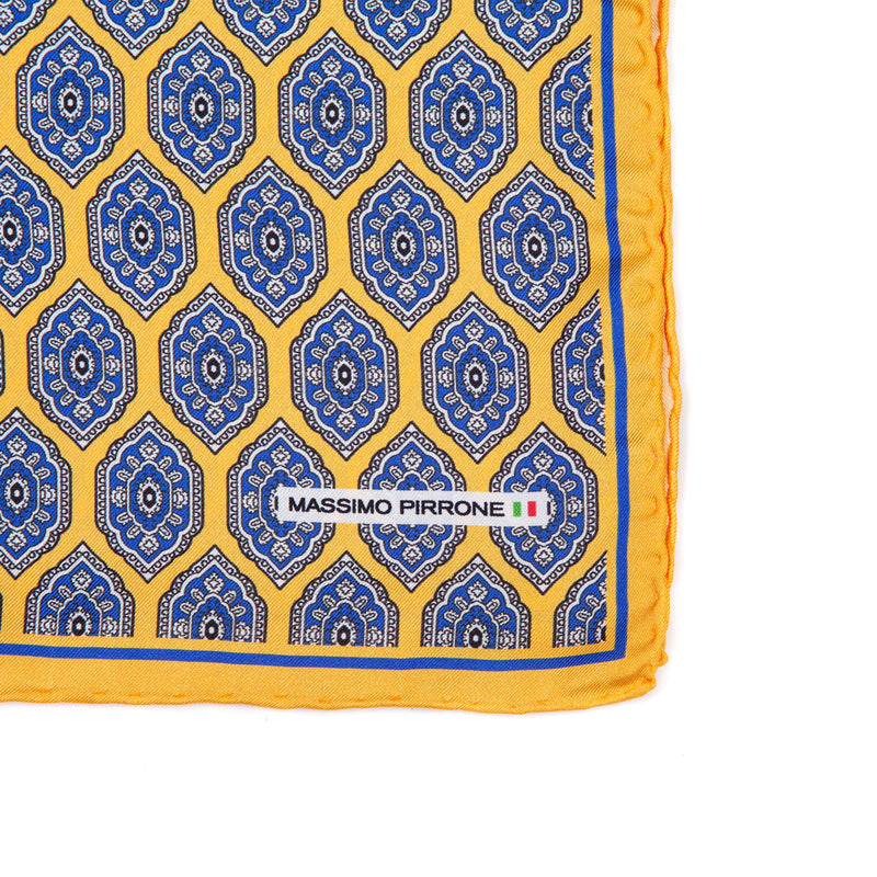 Silk Pocket Square  hand  stitched edges