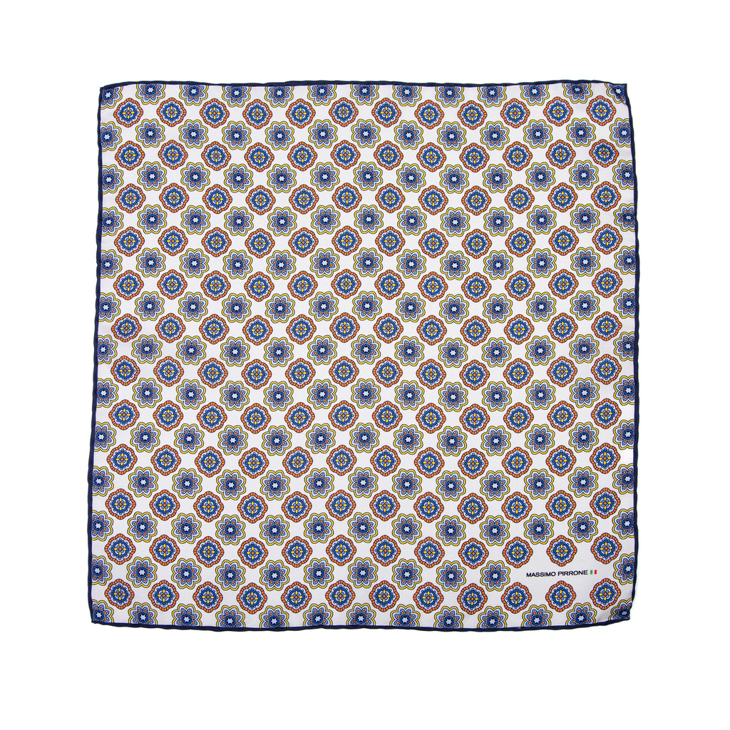 Silk Pocket Square  hand  stitched edges