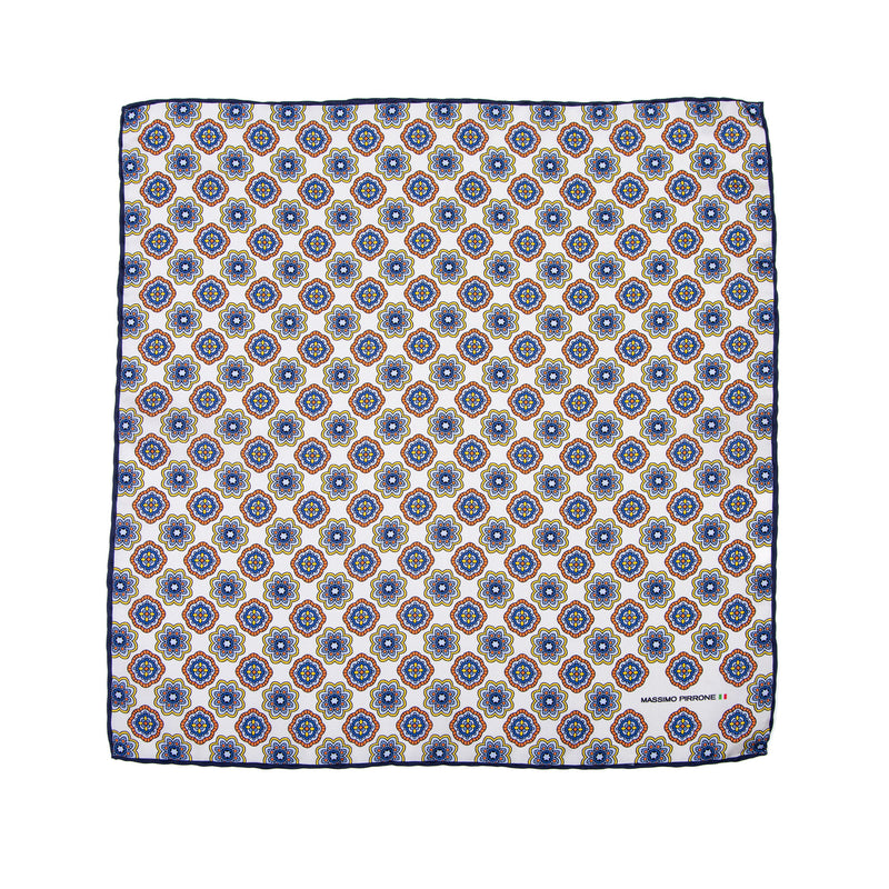 Silk Pocket Square  hand  stitched edges