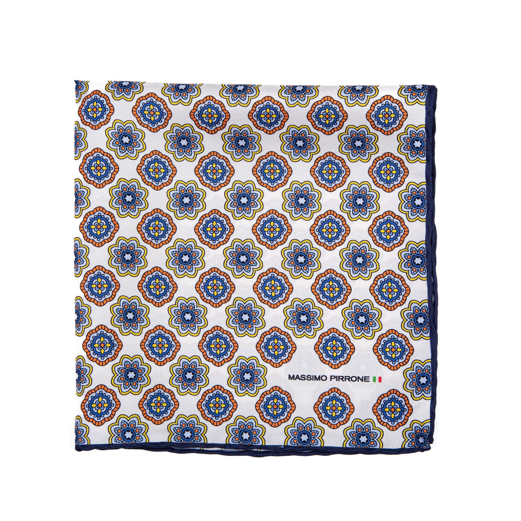 Silk Pocket Square  hand  stitched edges