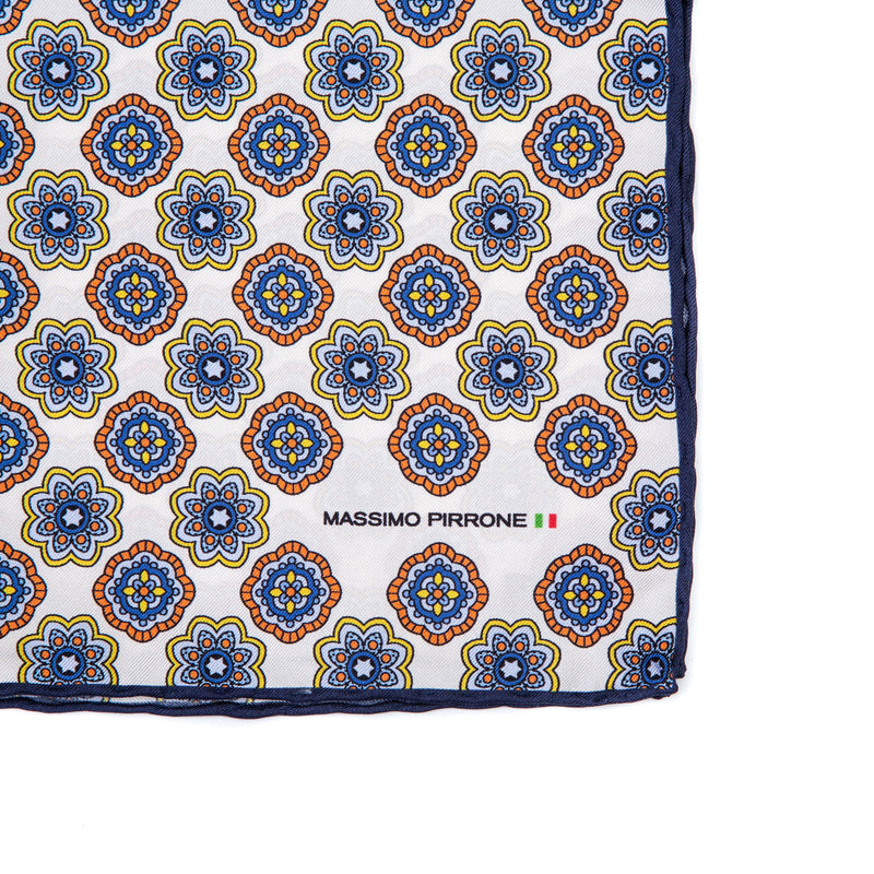 Silk Pocket Square  hand  stitched edges