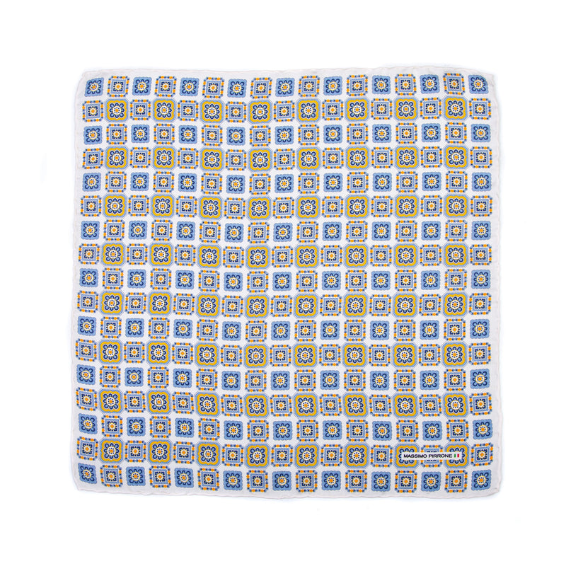 Silk Pocket Square  hand  stitched edges