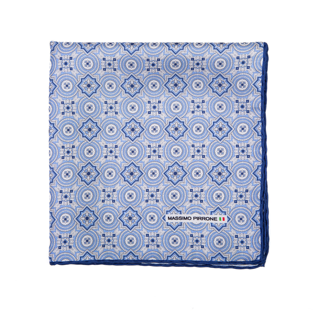 Silk Pocket Square  hand  stitched edges
