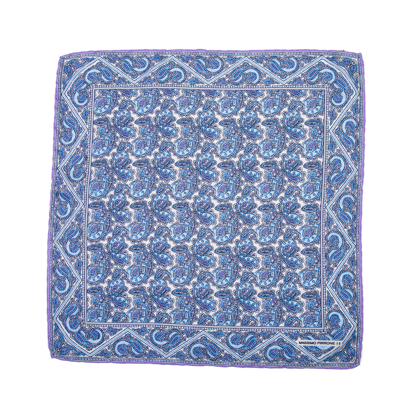 Silk Pocket Square  hand  stitched edges