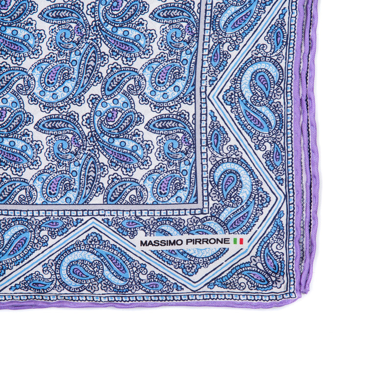 Silk Pocket Square  hand  stitched edges