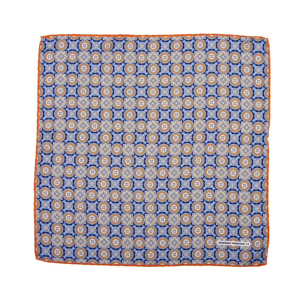Silk Pocket Square  hand  stitched edges