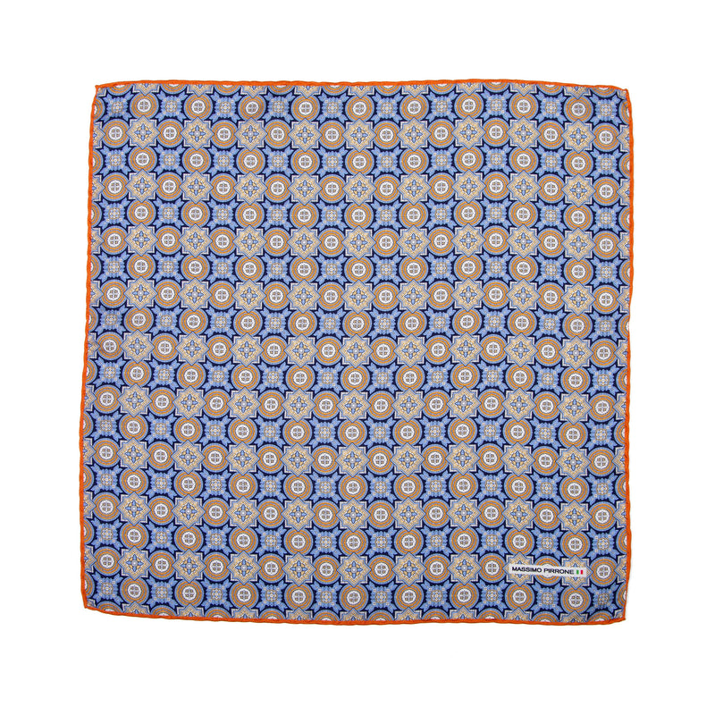 Silk Pocket Square  hand  stitched edges