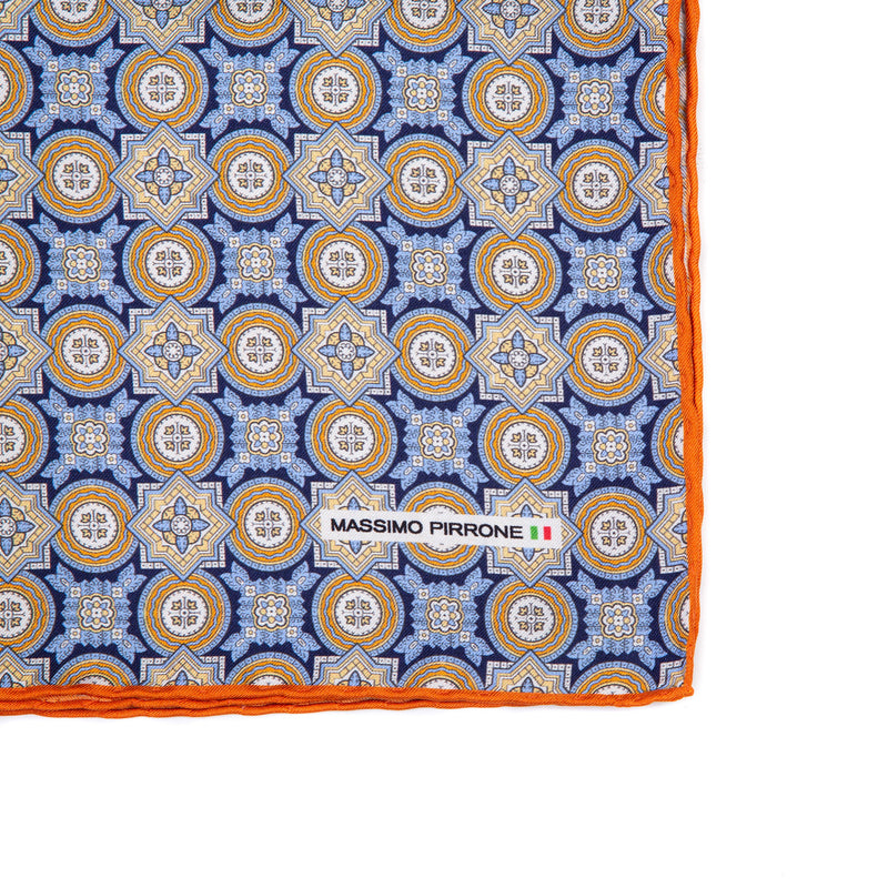 Silk Pocket Square  hand  stitched edges