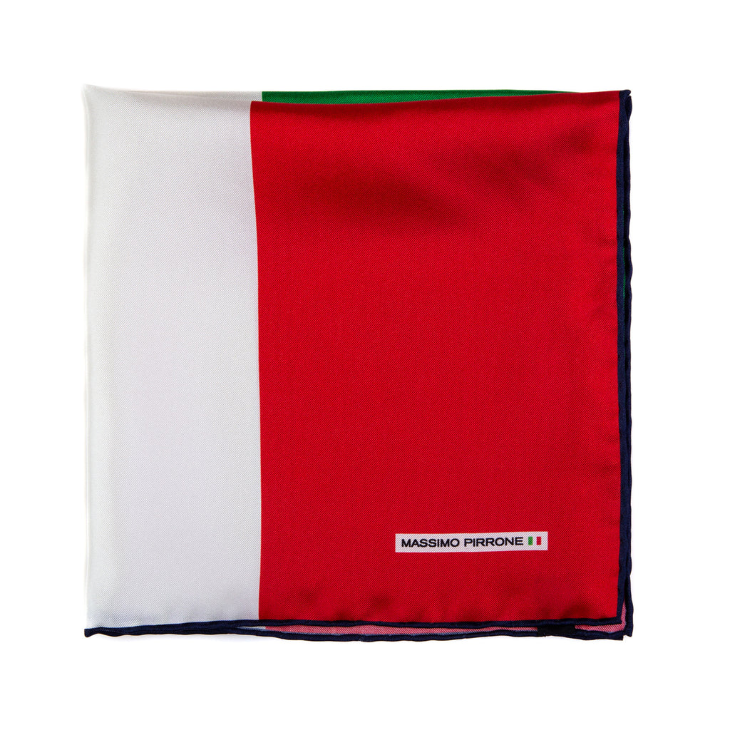 Silk Pocket Square hand  stitched edges