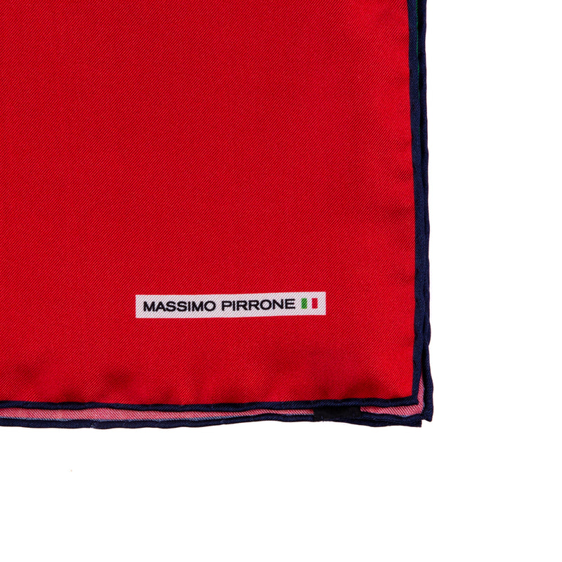 Silk Pocket Square hand  stitched edges