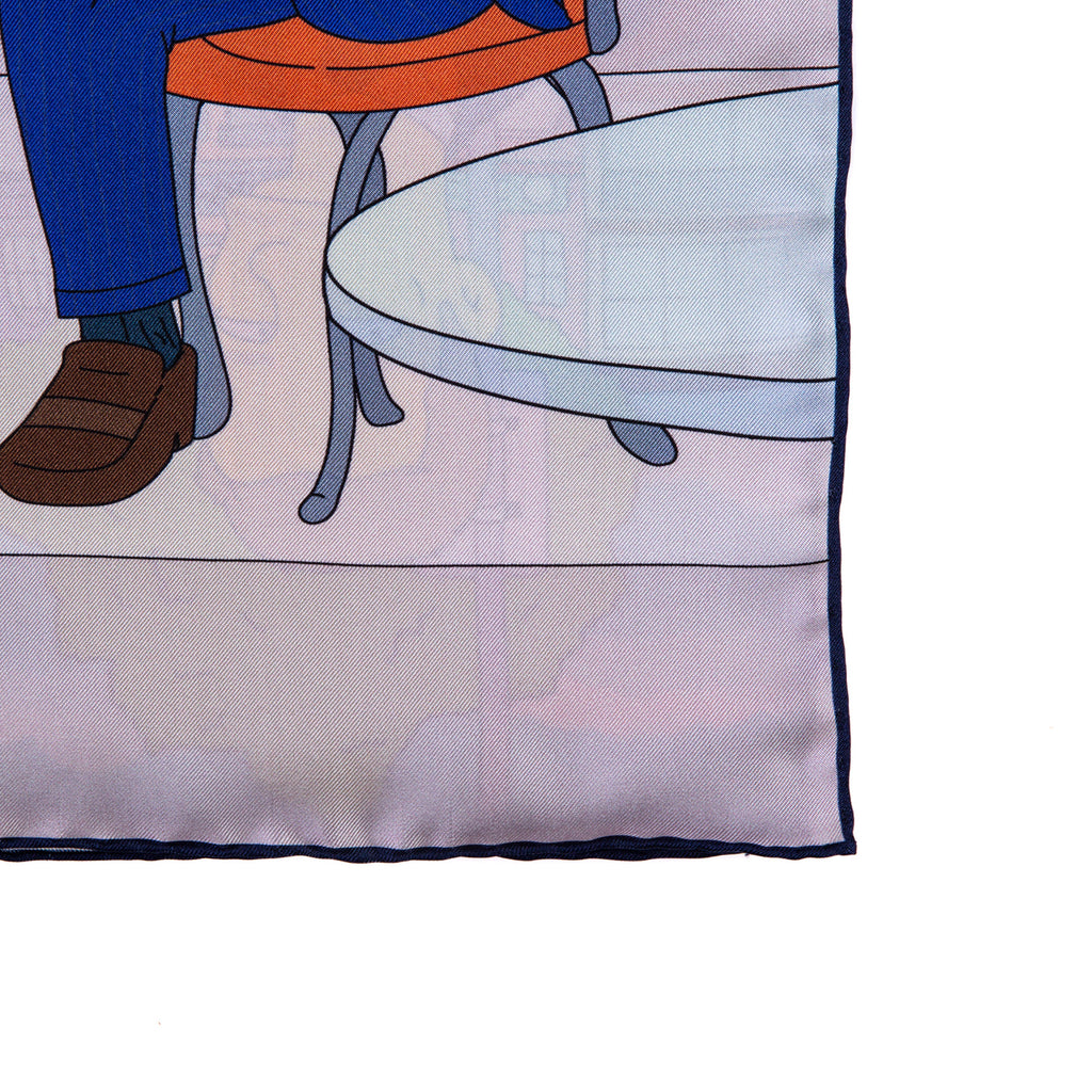 Silk Pocket Square hand  stitched edges