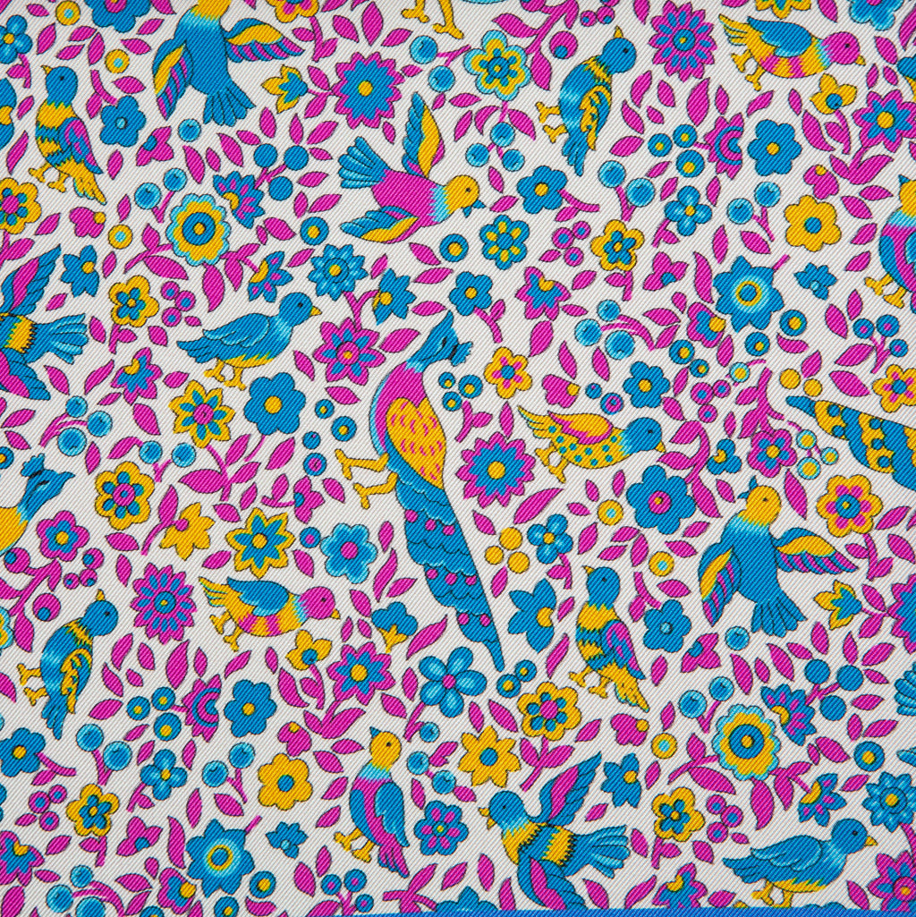 Silk Pocket Square hand  stitched edges