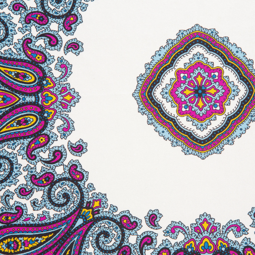 Silk Pocket Square hand  stitched edges