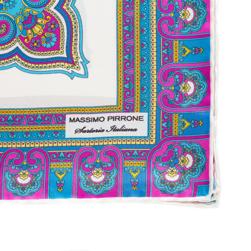 Silk Pocket Square hand  stitched edges