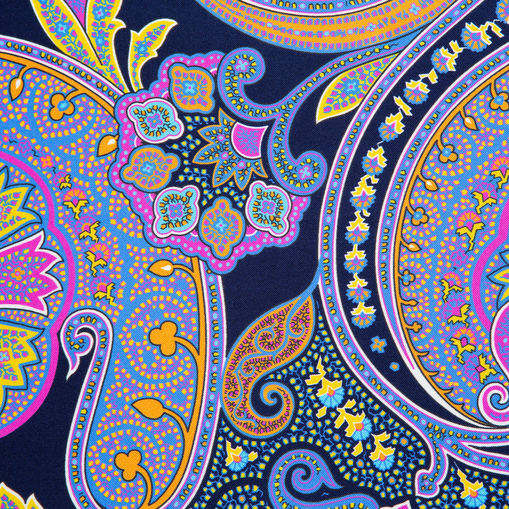 Silk Pocket Square hand  stitched edges