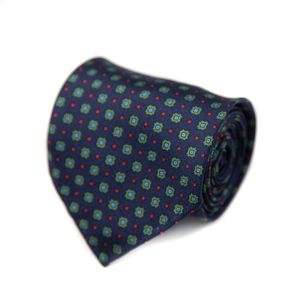 3 FOLD TIE UNLINED   - PURE SILK -  HANDMADE IN ITALY