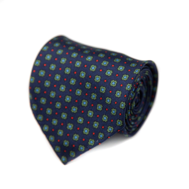 3 FOLD TIE UNLINED   - PURE SILK -  HANDMADE IN ITALY