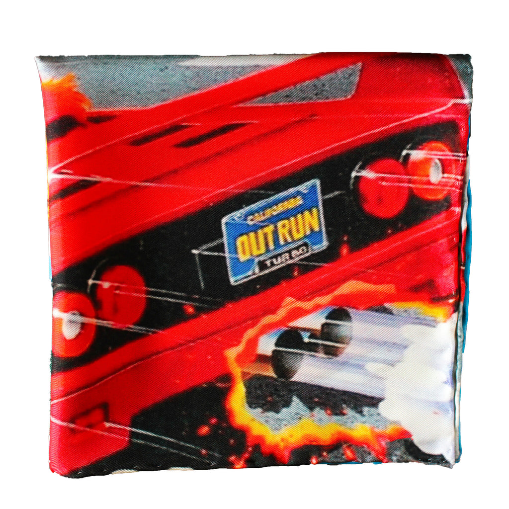 Silk Pocket Square LA F40  hand stitched edges