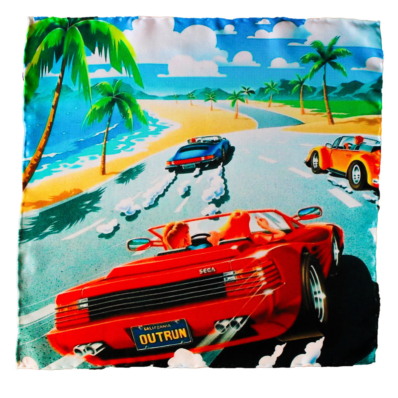 Silk Pocket Square emozioni  hand  stitched edges