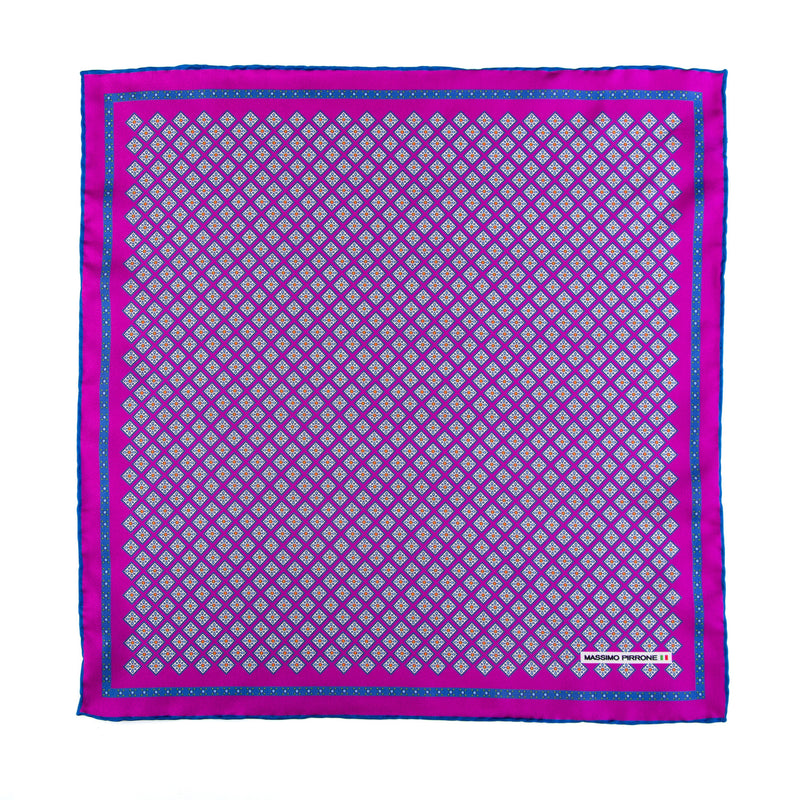 Silk Pocket Square hand  stitched edges